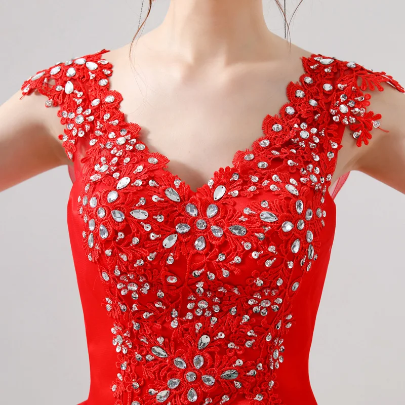 Платье подружки невесты ТРАПЕЦИЕВИДНОЕ ПЛАТЬЕ ПРИНЦЕССЫ без рукавов с v образным