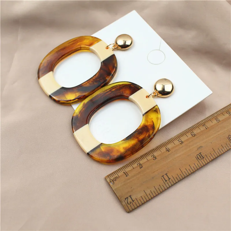 

European and American new INS acetic acid splicing big earnail exaggerated individual fashion female earpiece