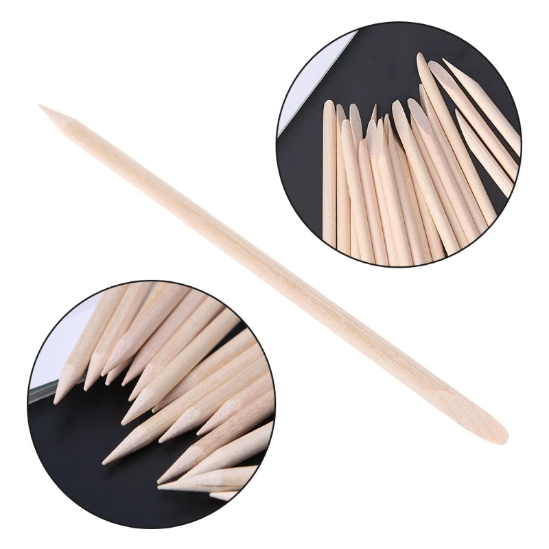 20Pcs Orange Wood Sticks for Nail Art Cuticle Pusher Remover Manicure Tool | Красота и здоровье
