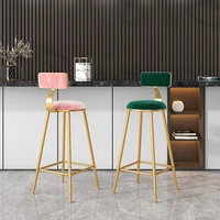 bar chair furniture for home nordic soft chair for leisure high stool light luxury simple fashion bar chair backrest bar stools