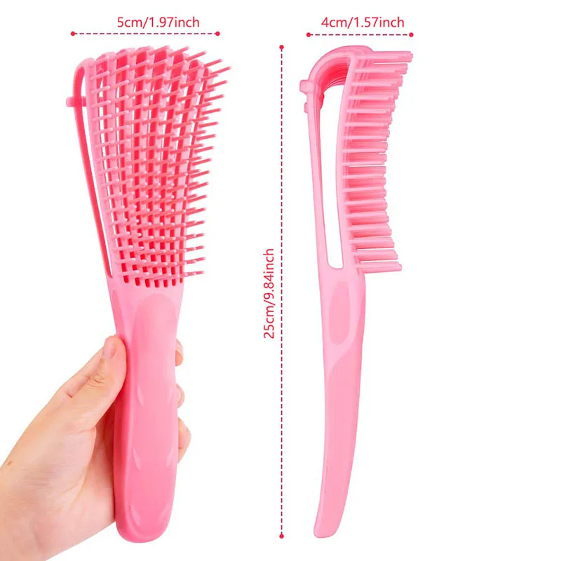 

2 Pcs Detangling Brush for Curly Hair, Hair-Detangler for Textured 3A to 4C Kinky Wavy/Curly/Wet/Dry/Oil Hair