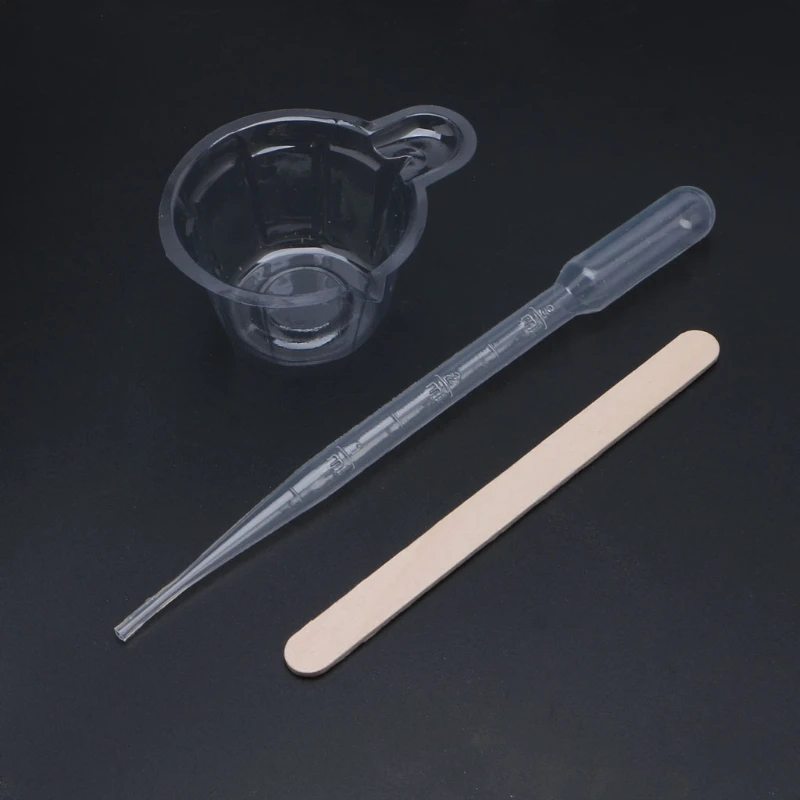 

Epoxy Resin Divided Plastic Cups Wooden Stirring Sticks Dropper Resin Remover X7YA