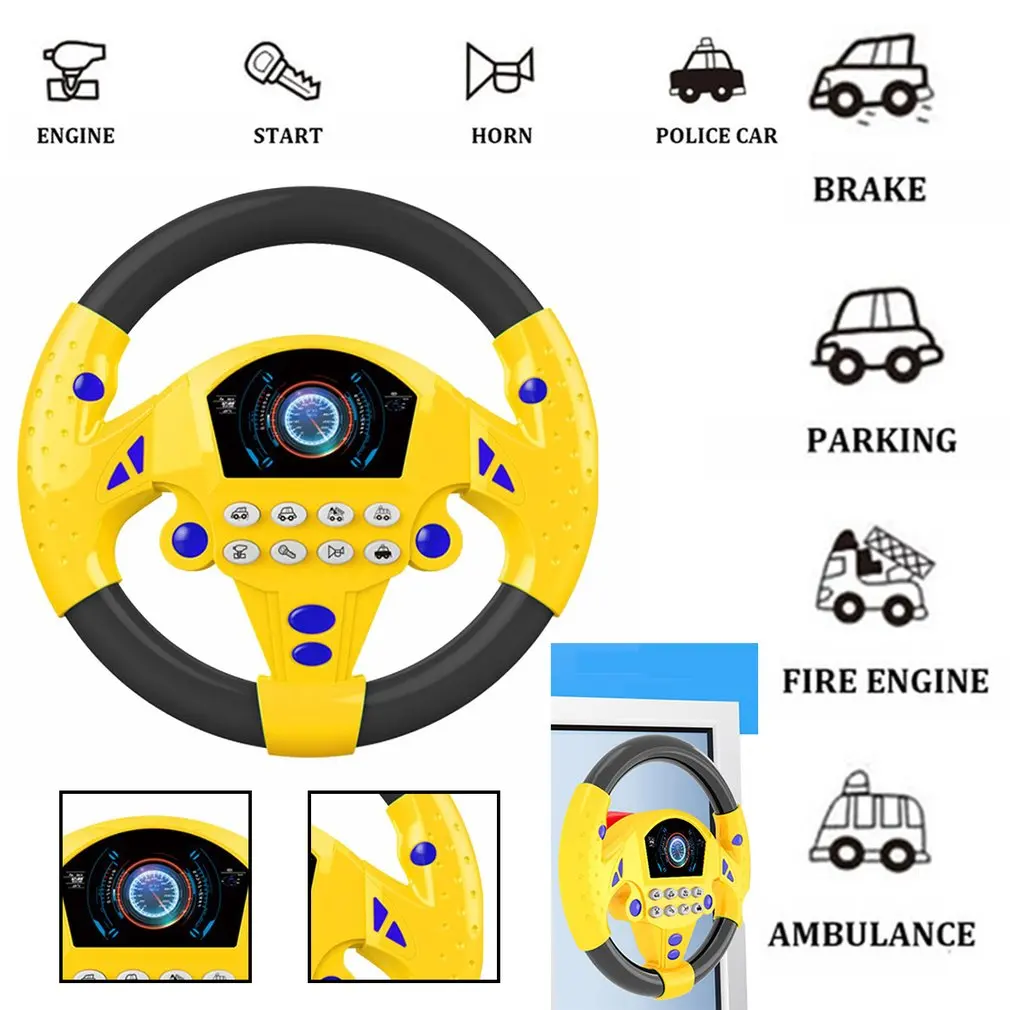 Electric Toy Musical Instruments for Kids Baby Steering Wheel Musical Developing Educational Toys Game Climbing Frame