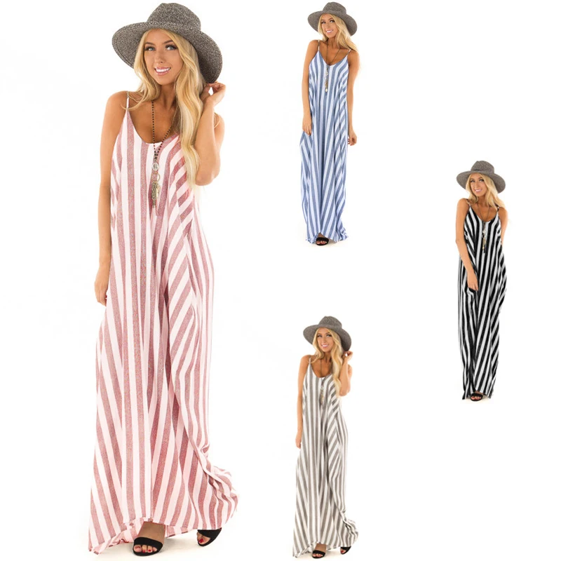 Женское летнее модное платье без рукавов с длинным v образным вырезом Новинка