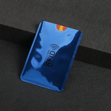 HJKL 6 шт. Rfid кошелек блокирующий замок держатель для банковских карт Id Чехол для банковских карт защита металлический кредитный NFC Держатель алюминий 6,3*9,1 см