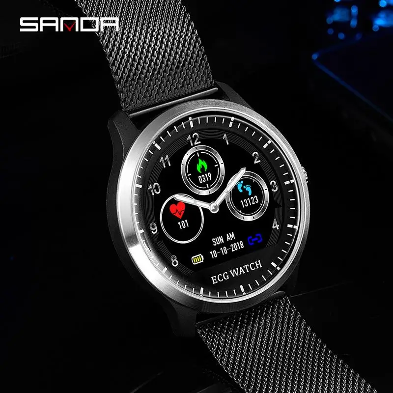 Смарт часы Sanda N58 с пульсометром ЭКГ сигнализацией и напоминанием