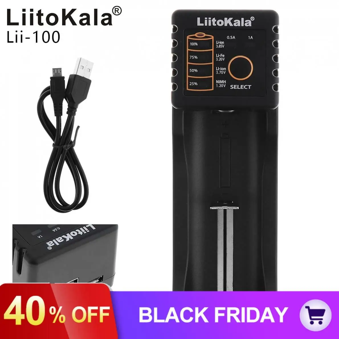 Liitokala USB Смарт литиевая NiMH батарея зарядное устройство для 1,2 в 3,7 в AA AAA 26650 18650 18350 17500 14500 16340 25500 10440 батарея