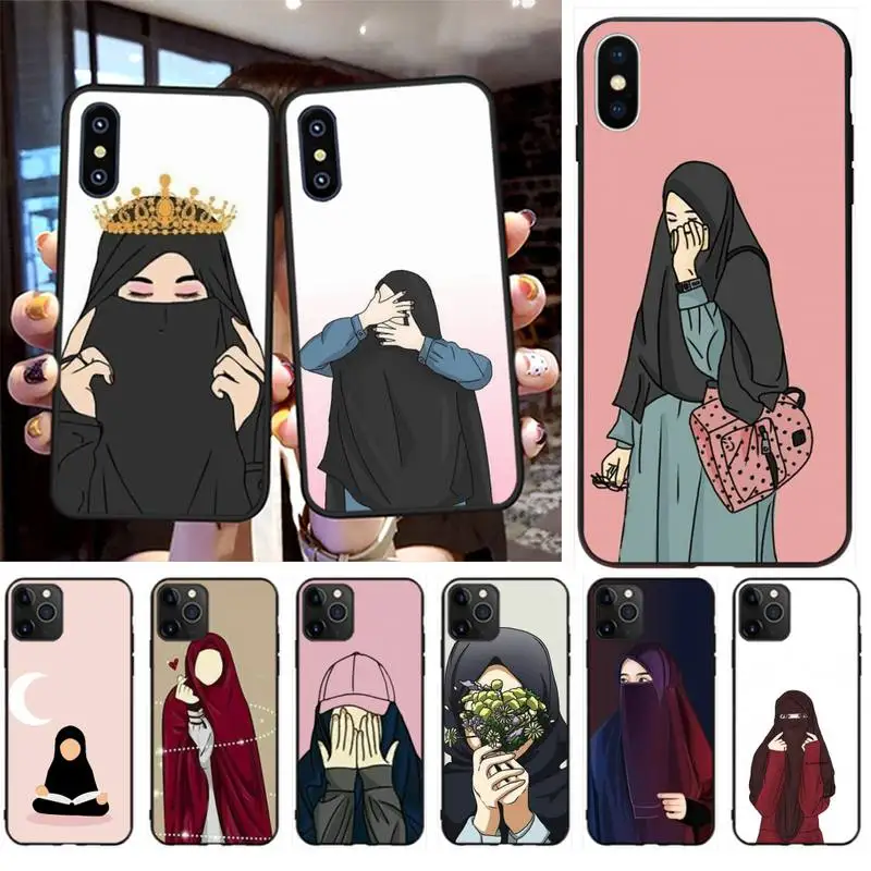 Чехол для телефона PENGHUWAN Islamic girl черный мягкий чехол iPhone 11 pro XS MAX 8 7 6 6S Plus X 5S SE