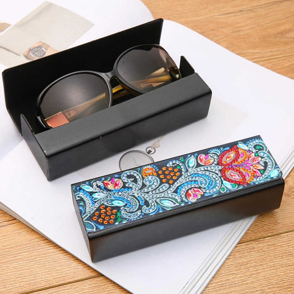 DIY Diamond Painting Glasses Case Box Leather Animal Mosaic Kit Handmade Drawing Picture Set Sunglasses Storage | Дом и сад