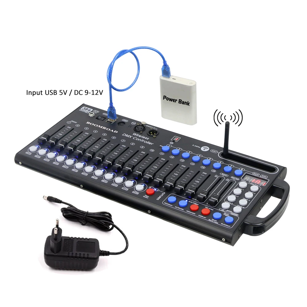 384ch Беспроводной DMX 512 DJ светильник контроллер приемник встроенный Батарея ing