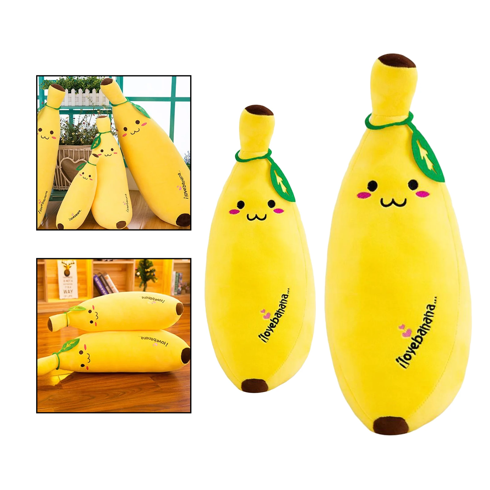 

Plush Toys Kids Banana Pillows Plush Toy Stuffed Toys Cute Fruit Design Home Sofa Car Office Decor Birthday Gifts for Kids