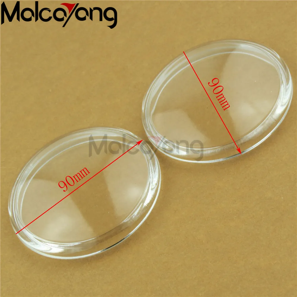 2 шт./компл. круглый Диаметр 90 мм Противотуманные огни света закаленное Стекло