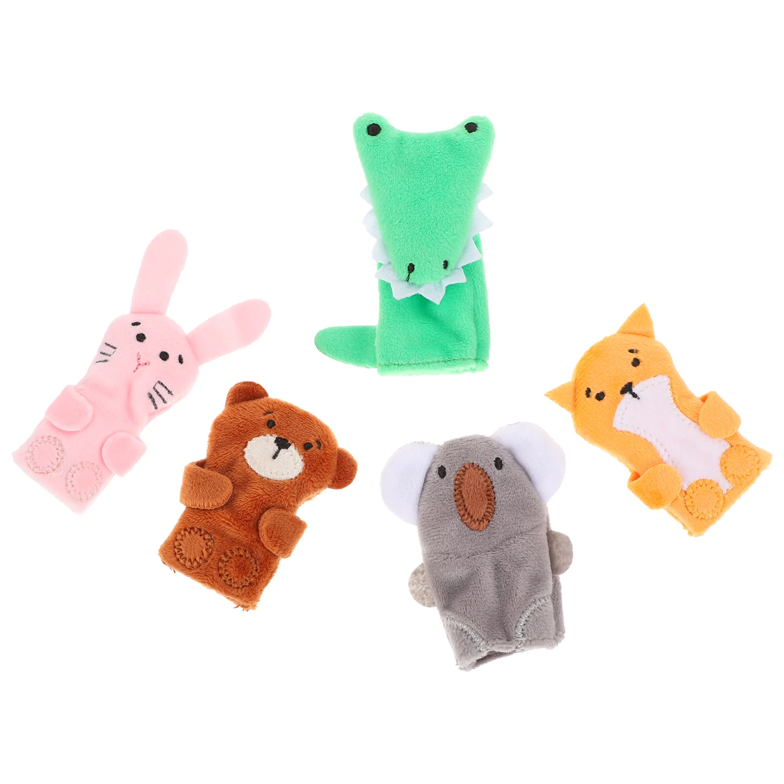

5pcs Animals Finger Dolls Finger Puppets Cotton Toys Baby Comforting Toys
