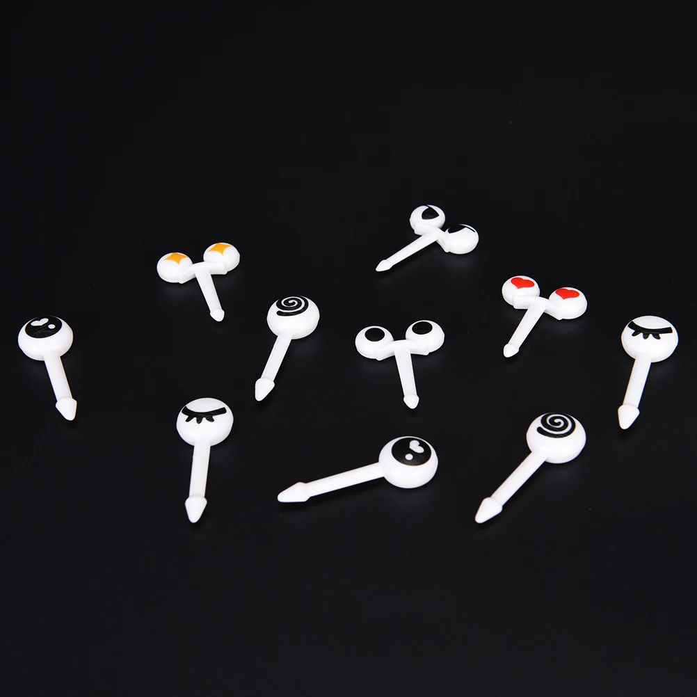 10 шт./лот милые пластиковые Фрукты зубочистка прекрасный глаз Мультфильм вилки