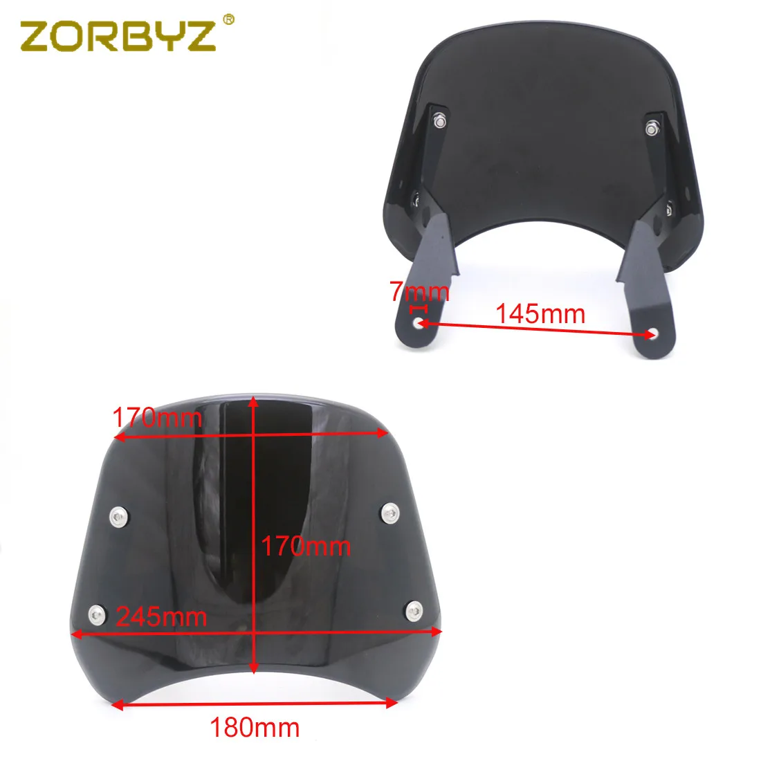 ZORBYZ дым ABS передняя фара лобовое стекло обтекатель ветрового стекла дефлектор