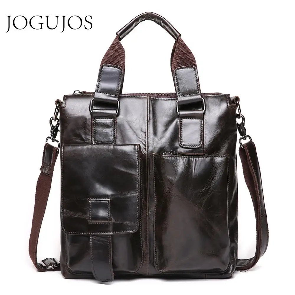 JOGUJOS новый мужской портфель s из натуральной кожи модный растительного дубления