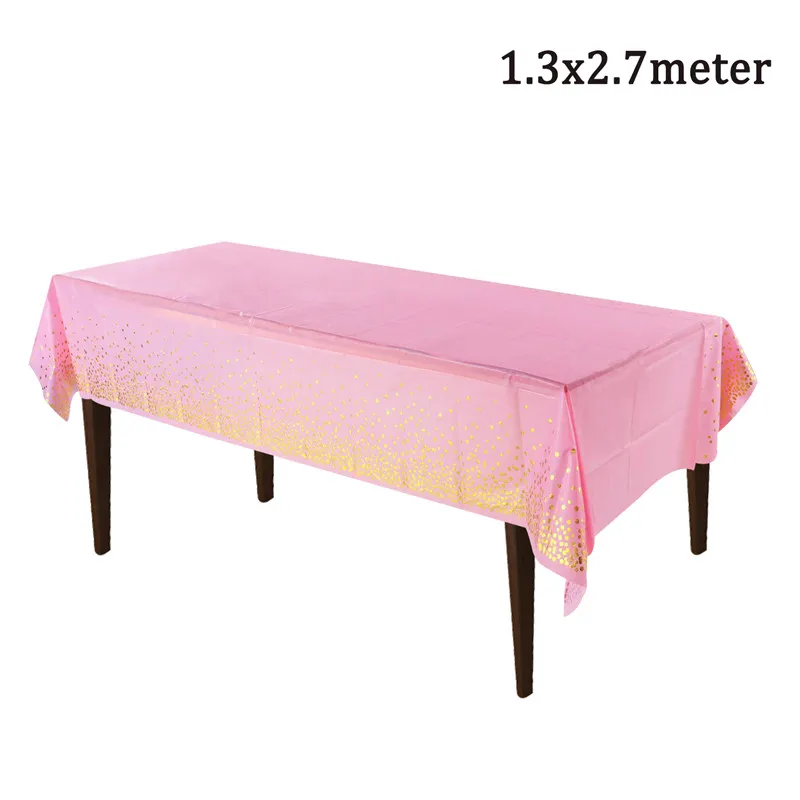 Столовые салфетки в розовую точку скатерть одноразовая посуда для девочек дня