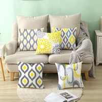 geometric patterns cushion cover nordic throw pillows pillowcase decoration home car livingroom modern 45 45 sofa gray yellow