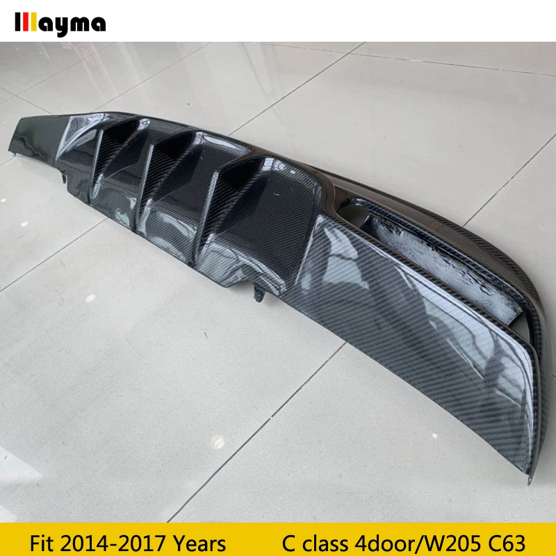 FD Style автомобильный диффузор из углеродного волокна для Mercedes Benz C class W205 C63 AMG Sport