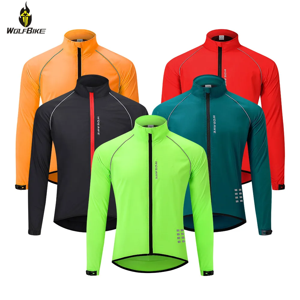

WOSAWE Lightweight Men Cycling Jackets Water Rain Repellent Windproof Wind Coat Running Sports MTB Bike Bicycle Windbreaker