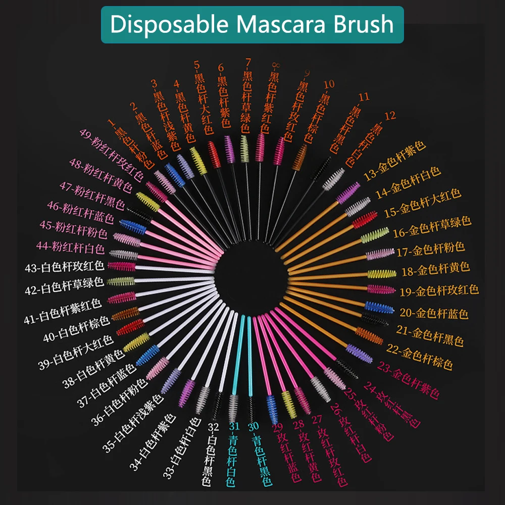 Eyelash Brush Makeup Brushes Disposable Mascara Wands Applicator Eye lashes Cosmetic For maquiagem | Красота и здоровье