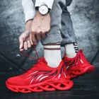 Кроссовки мужские, легкие, с принтом пламени, обувь Blade