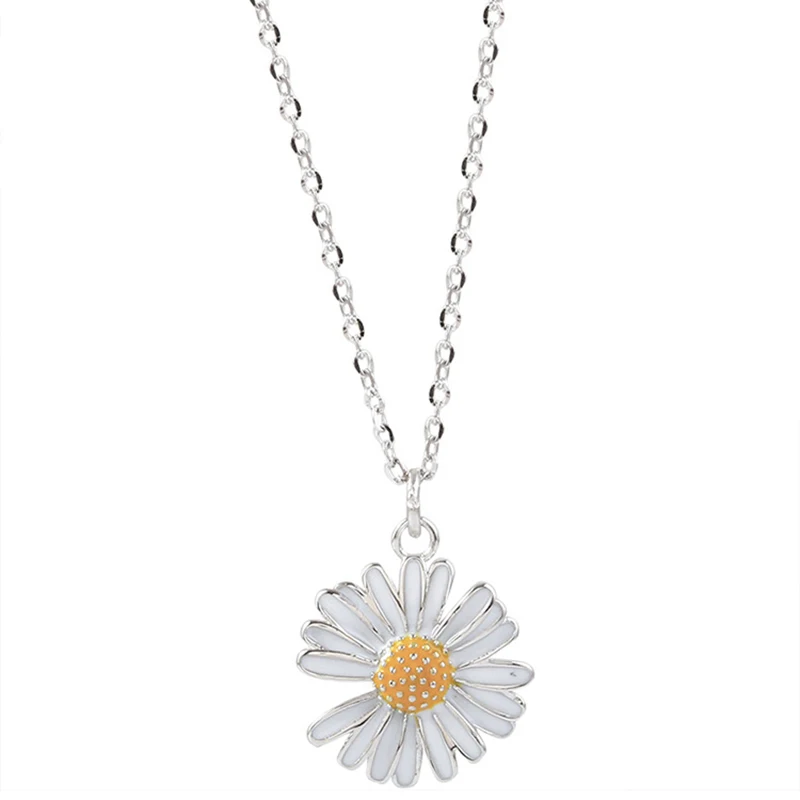 

Sterling Silber Koreanische Sonnenblumen Kleine Daisy Schmuck Setsck