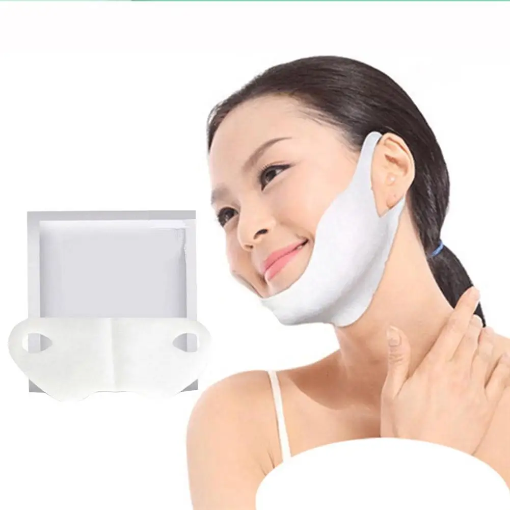 

1pc/5pcs Chin Cheek Lifting Firming Mask Hydrogel 4D V Replenish Water Anti Wrinkle Slim Face Gang Sliing Facial Mask