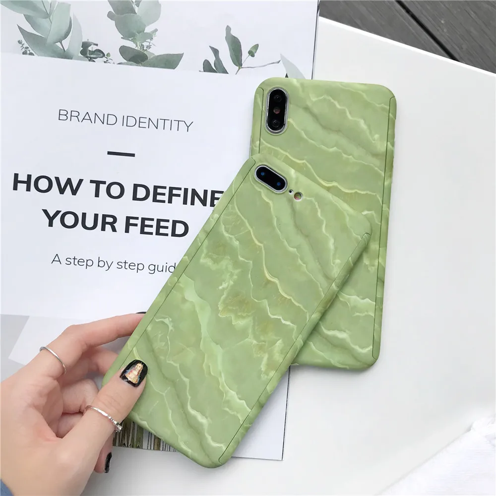 Чехол для iPhone 11 Pro XS Max SE 360 XR X 6 6S 7 8 Plus тонкий противоударный жесткий пластиковый