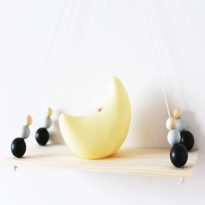 Скандинавский стиль бисера Красочные деревянные полки с кисточкой стены Clapboard Декор детской комнаты детской одежды магазин стенд