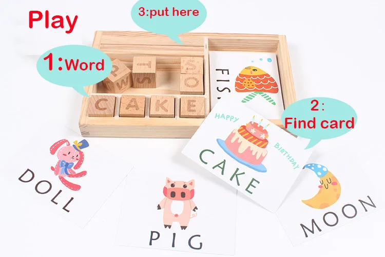 Новая деревянная игра Монтессори для правописания обучающие игрушки детей