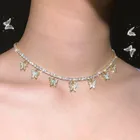 TOBILO женские ювелирные изделия ожерелье с подвеской-бабочкой женское ожерелье со сверкающими кристаллами ожерелье-чокер для женщин подарок