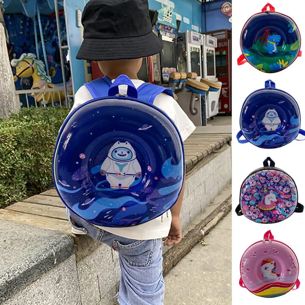 

Lovely Donut Cute Backpack Kids Kindergarten School Book Bag Eggshell Round Bag Vintage Bags For Children Kids Birthday