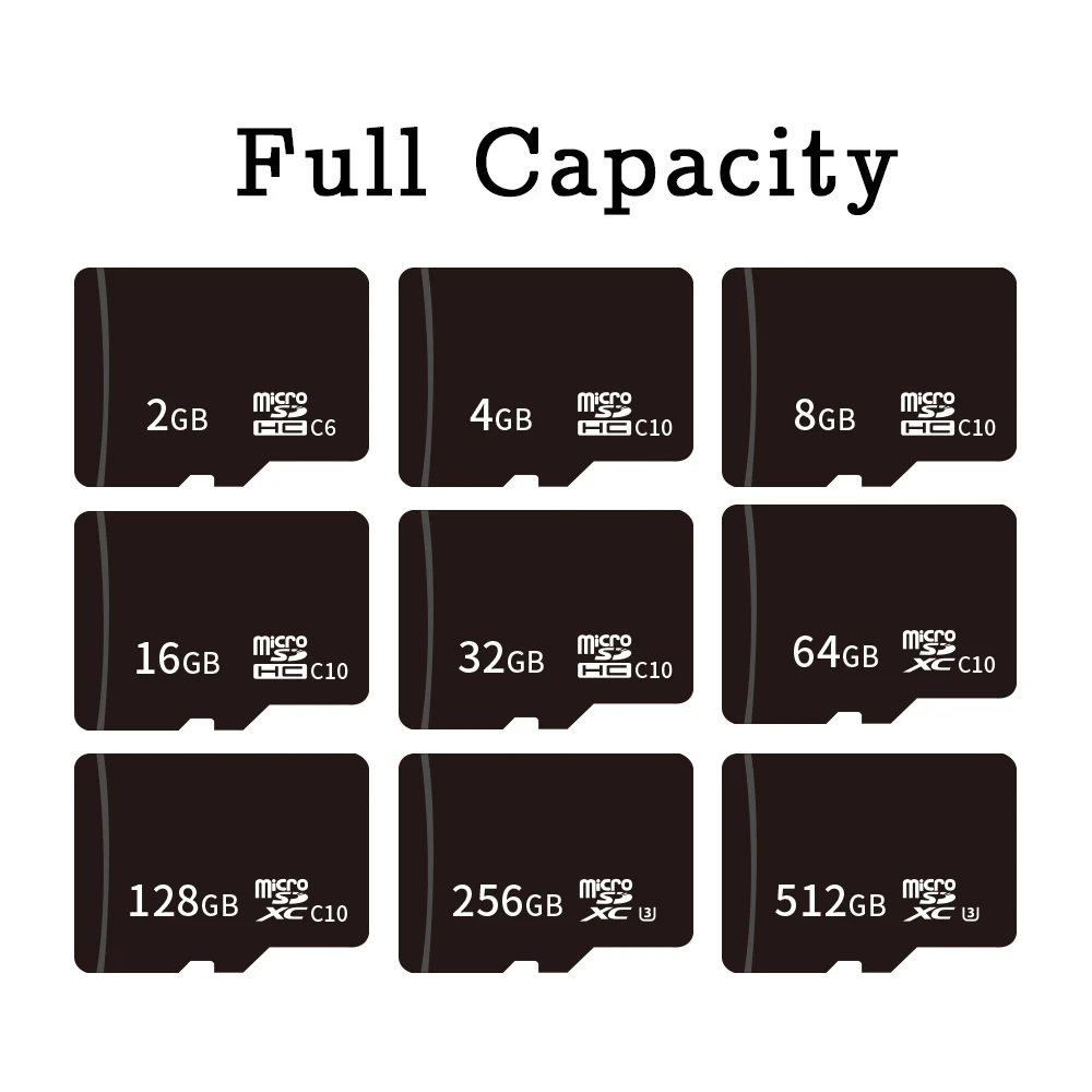 Совершенно новая карта памяти microSD C10/U3 большой емкости 128 ГБ/256 ГБ/512 ГБ (обычная