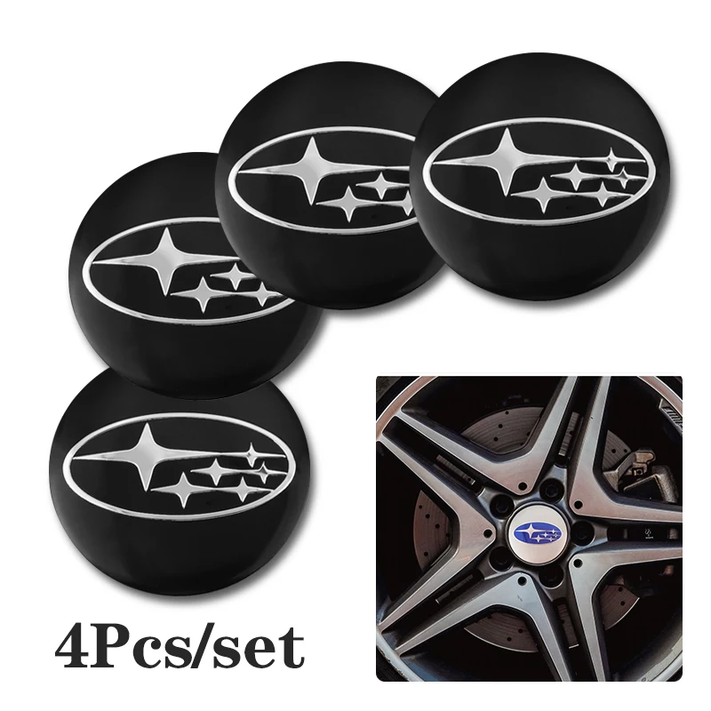 4Pcs 56mm Car Wheel Center Cover Emblem Stickers For Subaru Crosstrek Legacy Impreza Forester Mpreza Tribeca XV BRZ WRX Ascent | Автомобили