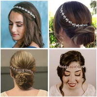 sparkle floral wedding hair accessories for women bridal headpiece crystal hair headband wedding crowntiara bridal hair jewelry