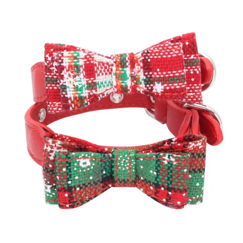Ошейник для питомца Рождественская мягкая ткань ошейник собак с бантом щенков