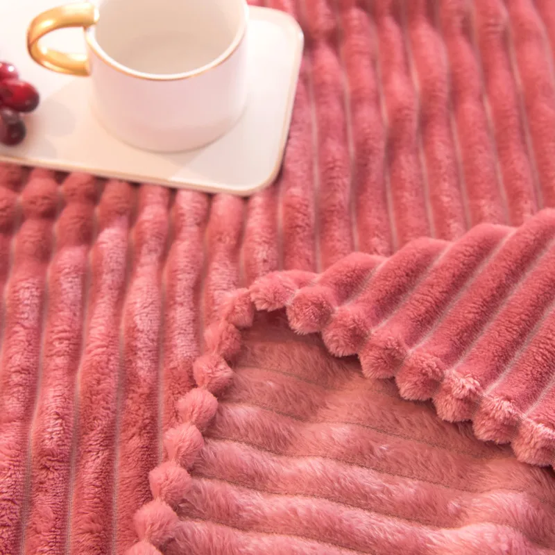 

Soft Blankets for Bed Plush Solid Color Velvet Bed Covers for Sofa Long Plush Solid Throw Blanket Warm Tapestry Sleeping Ho