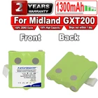 Аккумулятор HSABAT BATT4R 1300 мА  ч для рации Midland GXT200 G225 (BATT4R, IXNN4002A, BATT-4R, IXNN4002B, BP40)