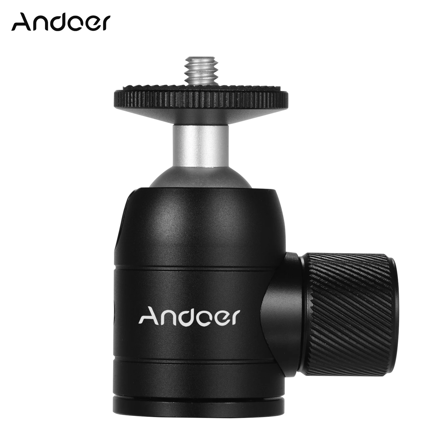 

Andoer Tripod Ball Head 360 Degree Swivel Photography Ballhead Tripod Compatible with DSLR Camera Tripod Selfie Stick Monopod