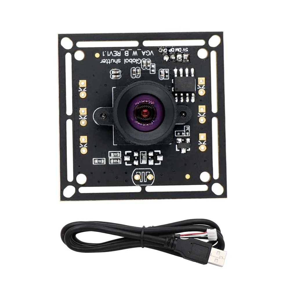 Центральный затвор монохромный 120fps веб-камера VGA 640x480 P OTG UVC USB модуль камеры