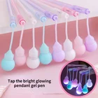 1 креативная Яркая Мягкая светильник елевая гелевая ручка pat яркого цвета, лампочка для вспышки, яркая Яркая Цветная Мерцающая фоторучка