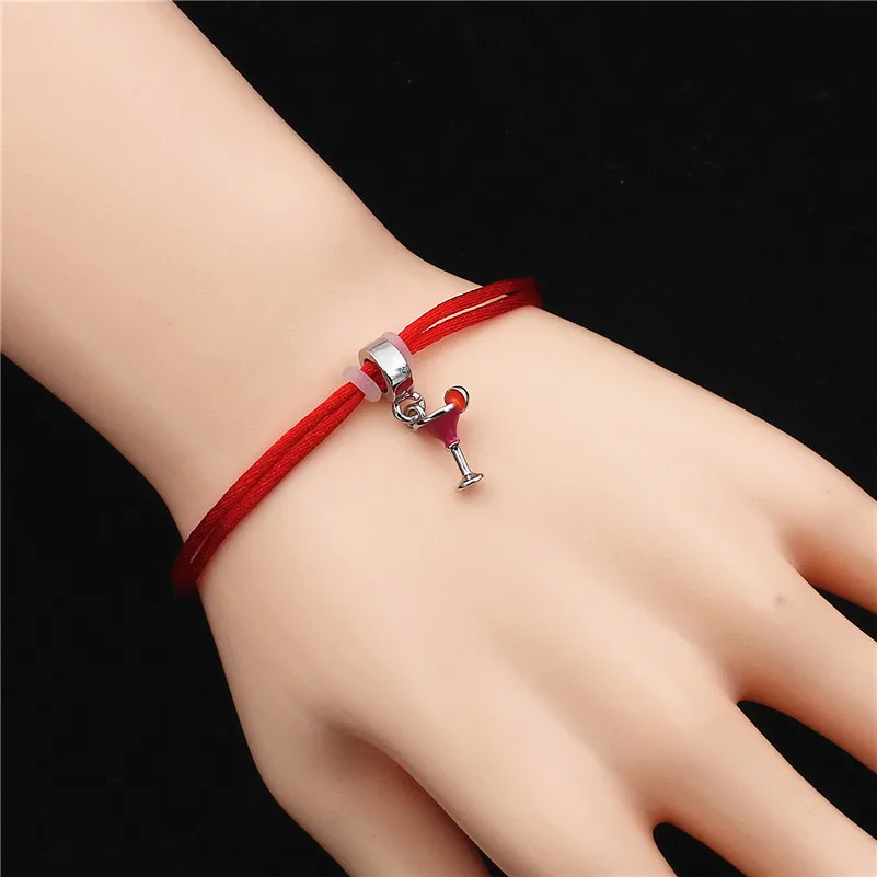 6 шт./лот винные стаканы очаровательные браслеты цепочки для женщин пара