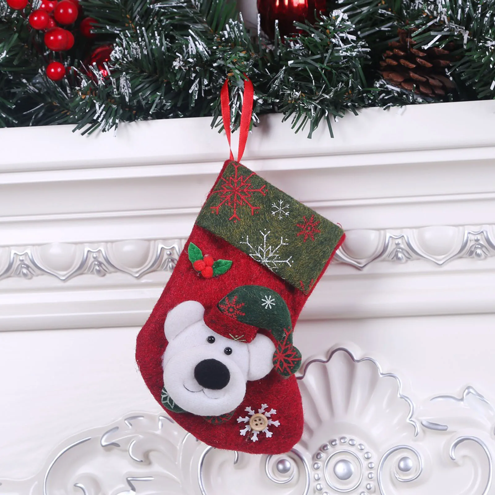 1 шт. мини Рождественский носок Рождественская декорация Детские креативные