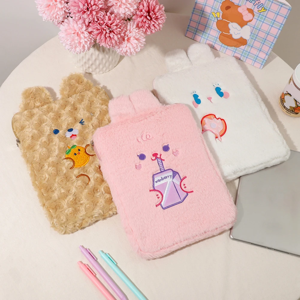 

Portable Case Bag 11 inch Tablet Sleeve Case Cute Plush Bear Household Computer Safety Parts for iPad Protector