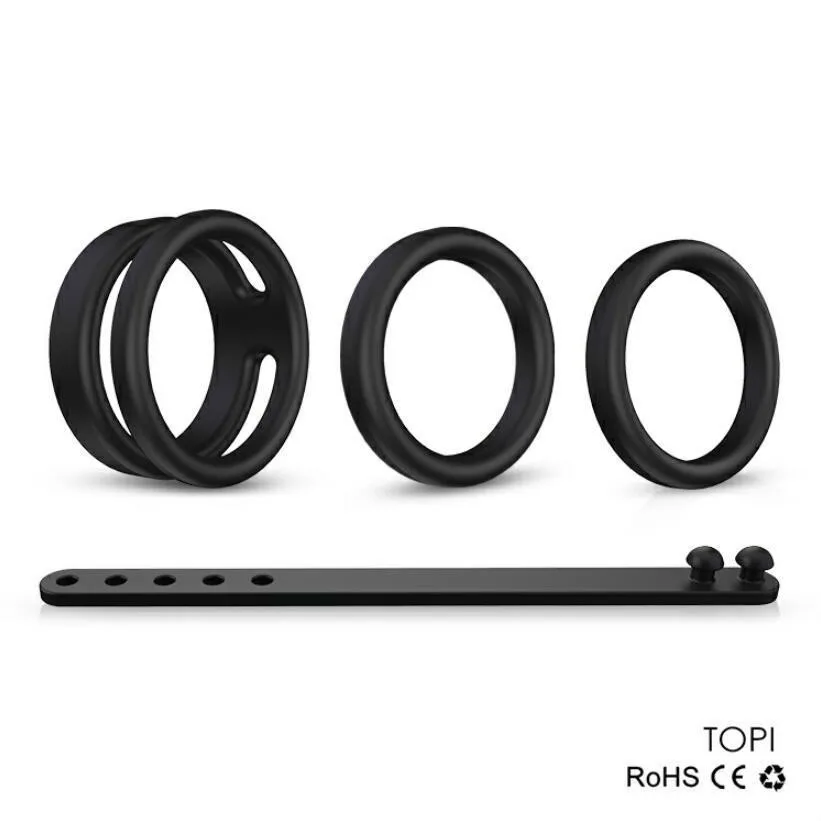 4 шт. Кольца для пениса силиконовое кольцо мужчин задержка дольше мощнее эрекция