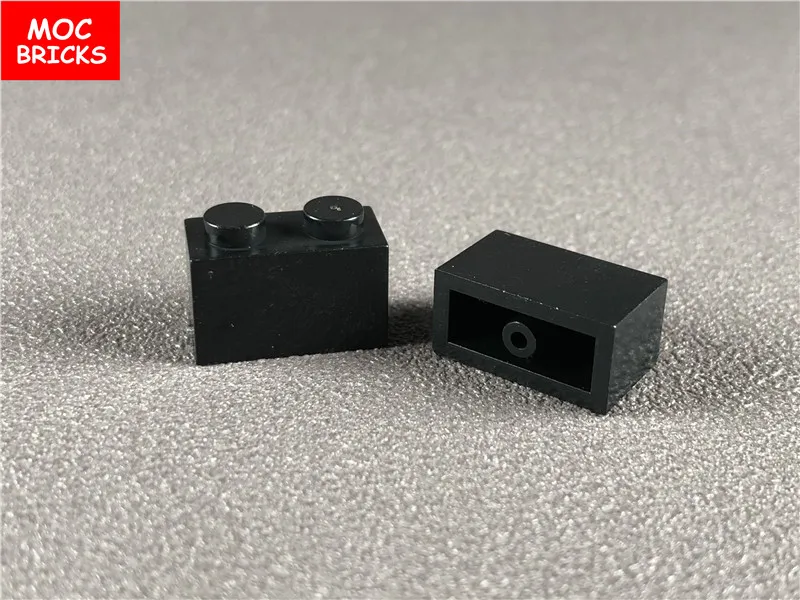 100 шт./лот MOC Кирпичи DIY красочный кирпич 1x2 с нижней трубкой подходит для 3004