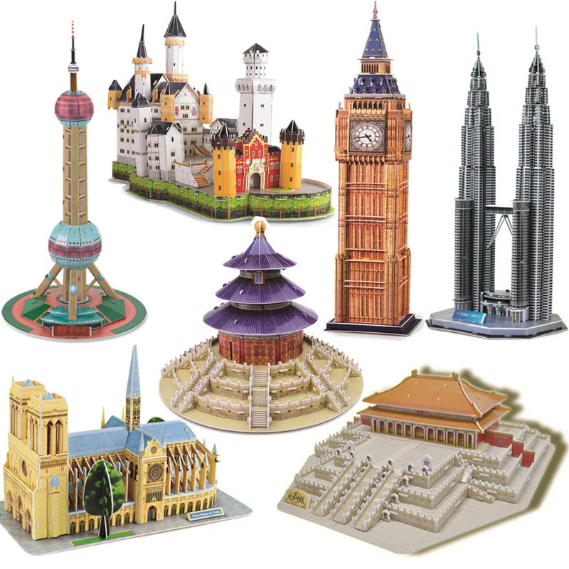 

Large 3d Three-dimensional Puzzle Gemini Temple of Heaven Taihe Temple Building Model Children Diy Assembled Toy Gift P272