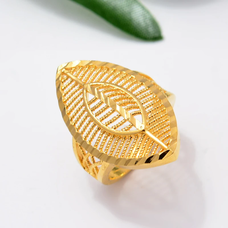 

Ethiopian African Adjustable size 24k Gold Color Wedding Rings For Women Gold Ring For Women /India/Kenya/Middle East Item