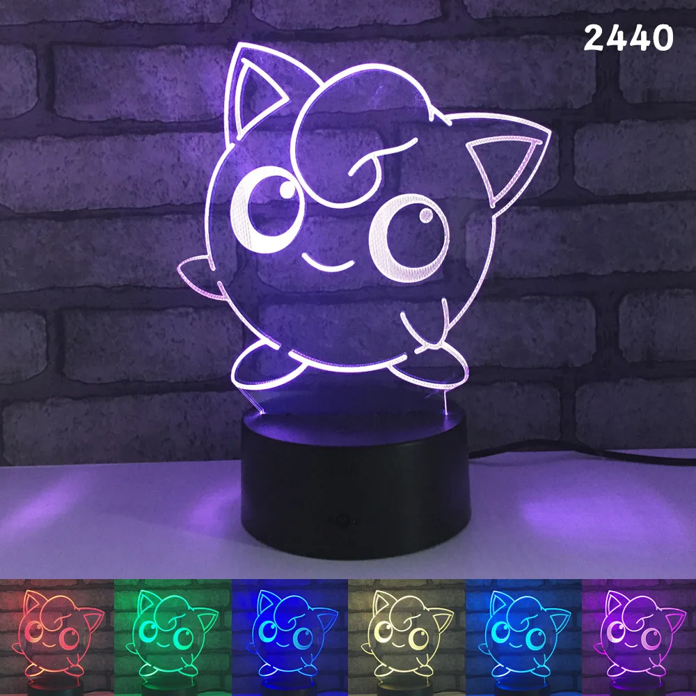 Светодиодный ночсветильник 3D в виде слона оленя феи тигра животных украшение для